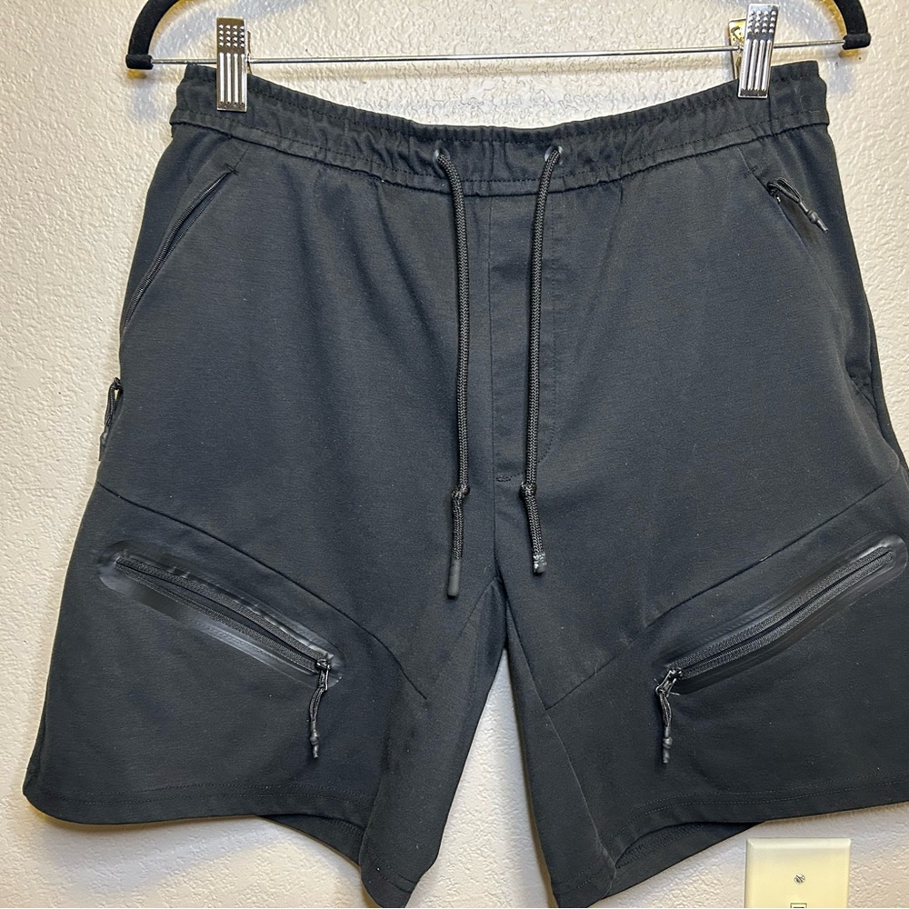 Pull&Bear Men's Black Bermuda Athletic Athleisure Loungewear Workout Shorts Sz L